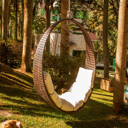 Balanço Império Em Alumínio Área, Jardim, Piscina - Trama Cor Preto