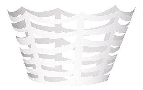 Die Cut White Spider Web Halloween Cupcake Wrappers 12ct