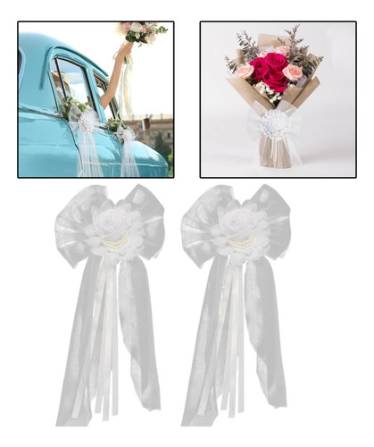 2 Uds. De Lazos Pew Para Boda, Decoraciones 30 Cm X 55 Cm