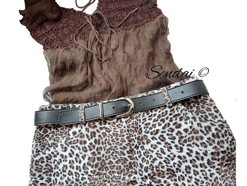 Cinto Feminino Minishell Com Passante De Metal Cor Preto Tamanho Pp