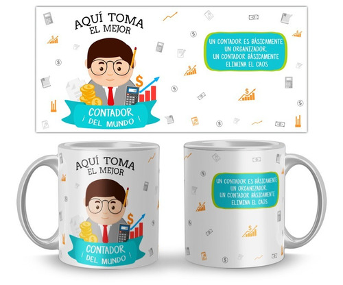 Vasos Tazas Mugs Del Dia Del Contador Perzonalizado