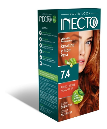 Kit De Tintura Inecto Rubio Cobre Zanahoria Nº 7,4