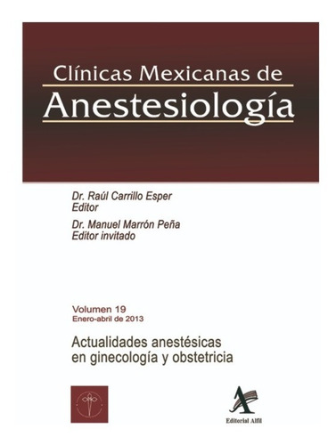 Clinicas Mexicanas De Anestesiologia 2013 Vol. 19