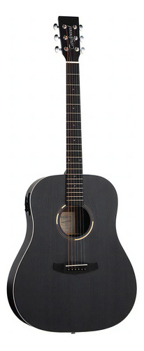 Guitarra Electroacústica Blackbird Tanglewood Twbbsde Color Smokestack Black Satin