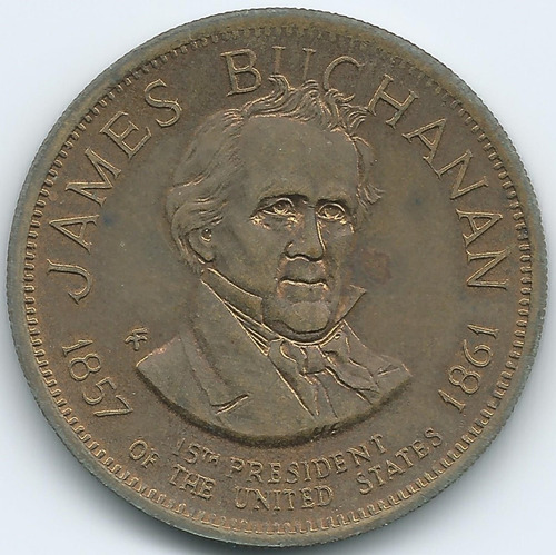 Medalla James Buchanan Conmemorativa De Presidentes De Ee.uu