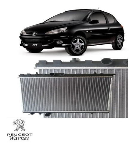 Radiador De Agua Peugeot 206 1.9 Diesel Dw8 Original