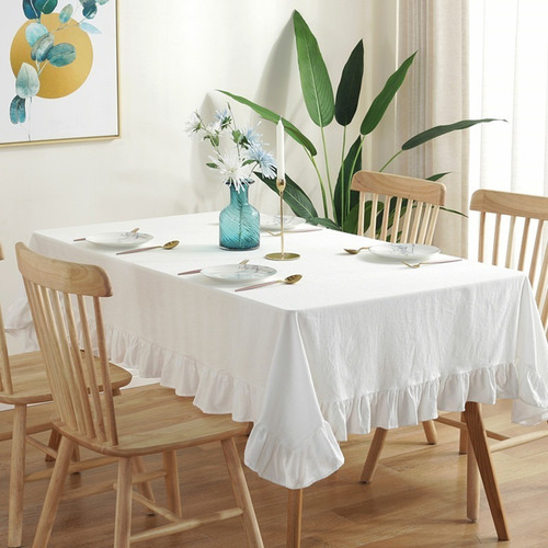 Mantel Blanco Rectangular Largo