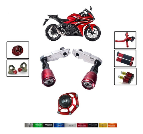 Kit Slider Protetores Procton Racing Honda Cbr500r Cbr 500r 