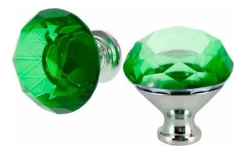 Tirador Cristal Diamante Jumbo 4 Cm X6