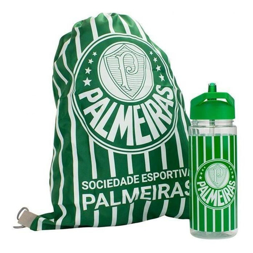 Garrafa Do Palmeiras 450ml Com Mochila Oficial