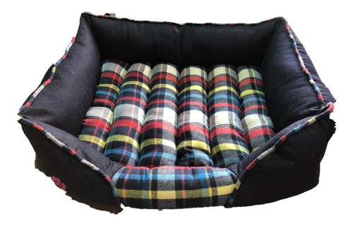 Cama Para Perro Denim/escoces Suave Y Lavable X-large