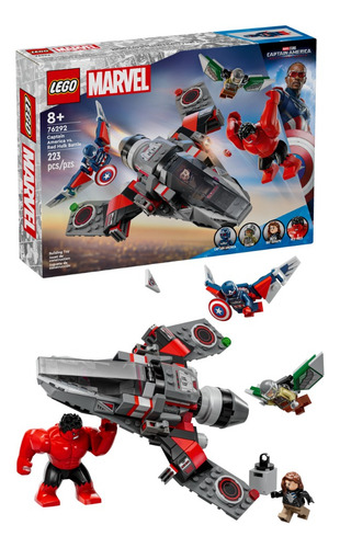 Lego Marvel Batalla Del Capitán América Y Hulk Rojo 76292