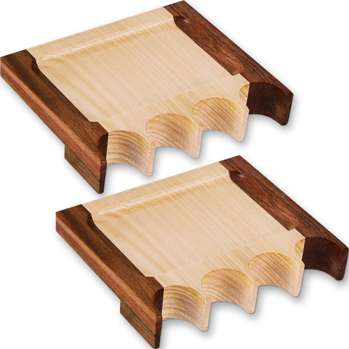 Soporte Para Taco Piscina 2 Pieza Madera Palo Billar 4 Cubo