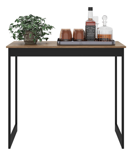 Aparador Buffet Lamina Com Preto Móvel Funcional Para Escritório, Trabalho E Estudo Design Moderno E Elegante, Ideal Para Ambientes Sofisticados Estilo Industrial Mod: Aparador Doca