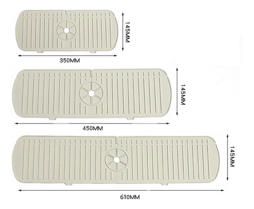 3 Protector Contra Salpicaduras Para Fregadero De Beis 45cm