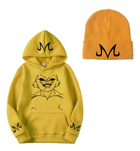 Buzo Majin Boo Dragon Ball Z  / Capucha Unisex + Gorra Lana