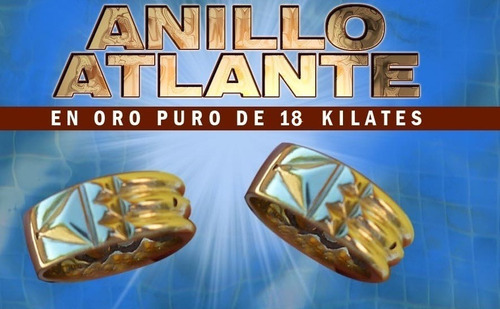 Anillo Atlante Autentico En Fino Oro De 18 Kilates