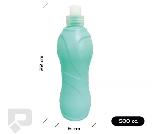 BOTELLA DEPORTIVA PLÁSTICA CON PICO 500ml