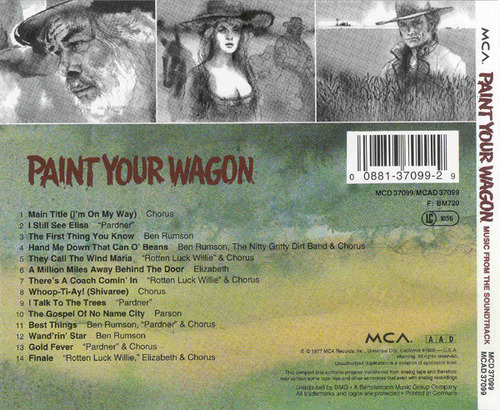 Cd Paint Your Wagon (music From The Soundtrack) (various) Estándar