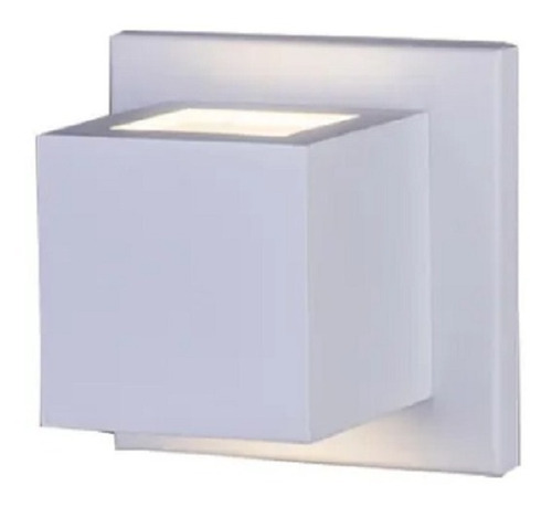 Arandela Parede Quadrada Externa Branco 1 Lamp G9 2 Fachos 110V/220V