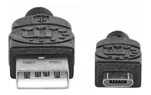 Cable Para Dispositivos Usb Micro-b 3m - Manhattan 325684 Color Negro