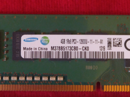 Pack De Memorias Ram Ddr3 Pc3 12800u De 4gb (Usado)