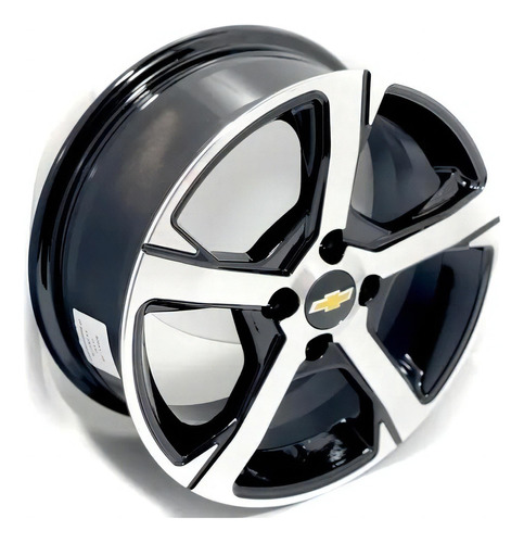 Rodas Scorro Onix Ltz Prisma Aro 15 4x100 (jogo) +bicos Cor Preto Com Diamantado