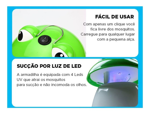 Mata Mosquito Iluminaria Sapo Led 90v- 240v Bivolt Promoção