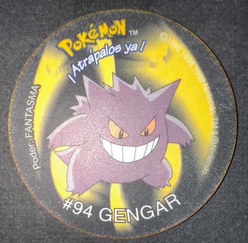 Taps 2 Pokemon De Frito Lay - #94 Gengar - 1999 Original