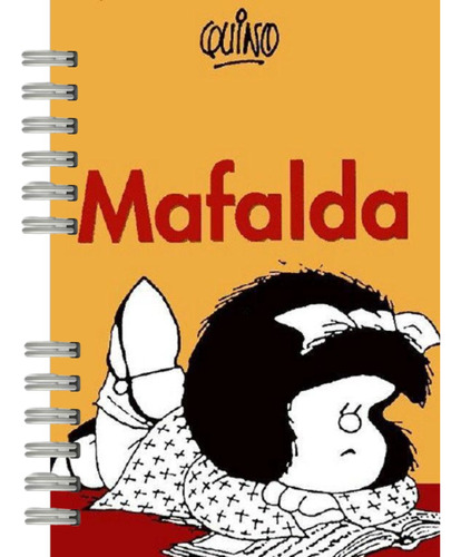 Agenda Perpetua Mafalda Escribiendo + Chapita De Regalo