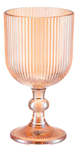 Set 6 Copas 325 Ml Cristal Vidrio Colores Vintage Labrado
