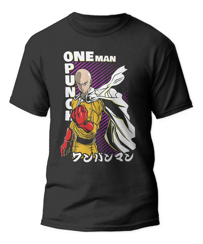 Polera Saitama One Punch Man Anime Mangas Estampados Ters