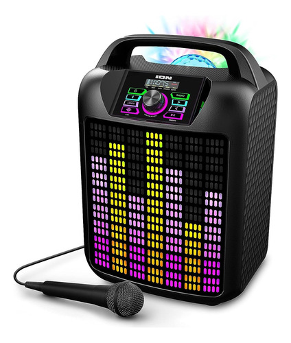 Bocina Portátil Con Karaoke Microfono Bluetooth Luces Led