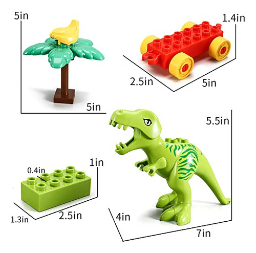 Juguetes De Bloques De Construcción De Dinosaurios, Bloques