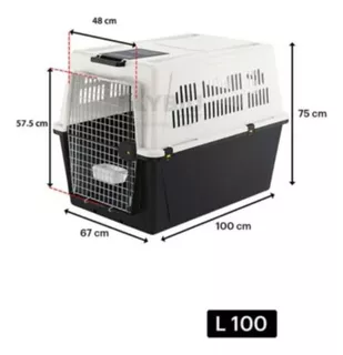 Kennel Transportador L100 Plastico Labradores Raza Grande