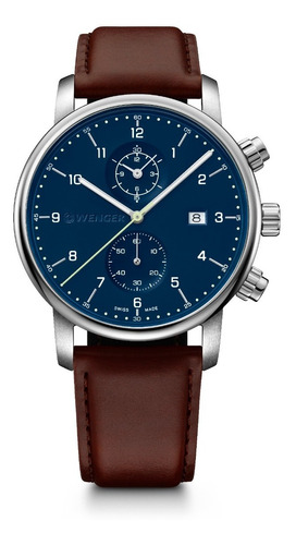 Wenger Reloj Urban Classic Chrono, Azul, 42 Mm