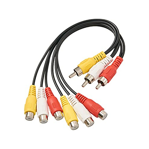 Divisor De Cable Av, 3 Rca Macho Jack A 6 Rca Hembra Divisor