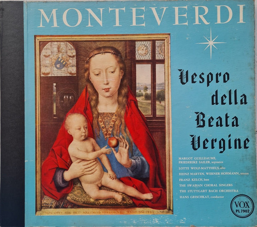 Vinilo Doble Monteverdi Vespro Della Beata Vergine Vox 1953