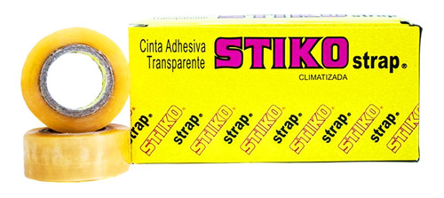 Cinta Adhesiva Stiko Strap 18mm X 25mts Caja X 8 Unidades