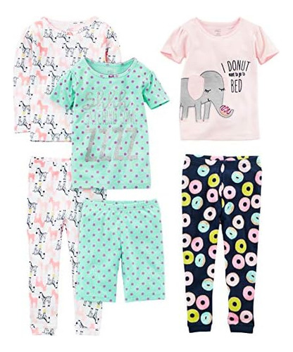 Joys By Carter S Pijama Algodon Ajustado 6 Piezas Para Bebes