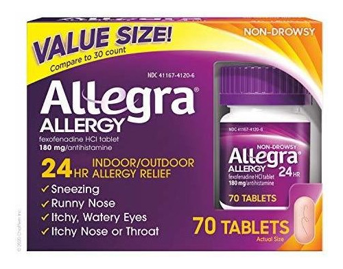 Allegra Tabletas Para La Alergia Para Adultos 24 Horas 180 M