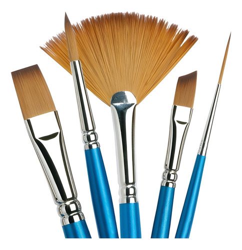 Pincel Sintético Cotman Winsor & Newton Angled 667 1/2 13mm Cerdas Marrom