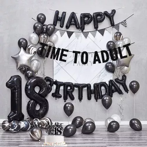 Pancarta De Tiempo Para Adultos, Decoración De 18 Cumpleaños