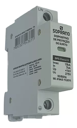 Disjuntor Contra Surtos Unipolar Soprano 15ka 275v