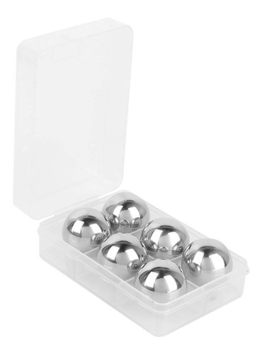 6pcs Cubo De Hielo De Acero Inoxidable Whisky Vodka Piedras