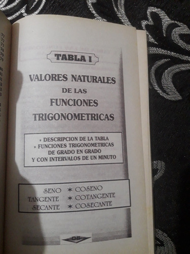 Tabla De Valores Naturales De Las Funciones Trigonometricas