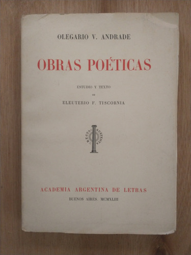 Obras Poéticas - Olegario V. Andrade