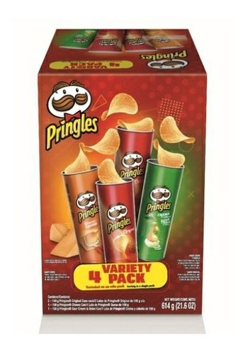 Pringles Variedad 4 Unidades - Kg a $49000