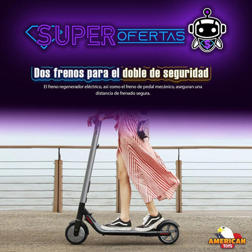American Toys Scooter Eléctrico Maxg30lp + Luz Led