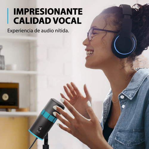 Imagen 6 de 10 de Micrófono Anker M300 Usb Condensador Cardiode Podcast Stream